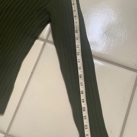 Sweater Vintage Dark Army Green #classic sweater - Picture 6 of 6